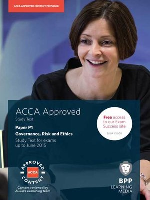 cover image of ACCA P1 Governance, Risk and Ethics